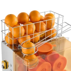 VEVOR Commercial Orange Juicer Machine, 120W Electric Orange Juice Press, Stainless Steel Orange Squeezer for 20 per Minute, Lemon Citrus Pomegranates Extractor with Water Tap, Peels Collecting Bucket