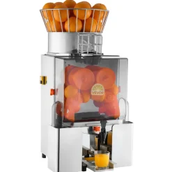 VEVOR Commercial Orange Juicer Machine, 120W Electric Automatic Orange Squeezer, Lemon Citrus Pomegranates Extractor for 20 per Minute, Stainless Steel, with Water Tap, Peels Collecting Bucket