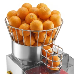 VEVOR Commercial Orange Juicer Machine, 120W Electric Automatic Orange Squeezer, Lemon Citrus Pomegranates Extractor for 20 per Minute, Stainless Steel, with Water Tap, Peels Collecting Bucket