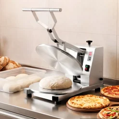 VEVOR Commercial Pizza Dough Press Machine 18 in Electric Dough Sheeter, Ideal for Bakery Home Restaurant Use, 1200W Cast Aluminum Pastry Press Plate, Adjustable Thickness Bread Forming Presser