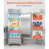VEVOR Commercial Reach-In Freezer 29" W, 22 Cu.Ft Stainless Steel Upright Freezer with Single Door, Auto-Defrost, 4 Adjustable Shelves, -11 to 14℉ Temp Control, LED Light, ETL Certified