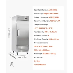 VEVOR Commercial Reach-In Freezer 29