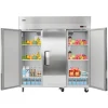 VEVOR Commercial Reach-In Refrigerator 72" W, 52 Cu.Ft Stainless Steel Upright Refrigerator with Three Doors, Auto-Defrost, 9 Adjustable Shelves, 32 to 50℉ Temp Control, UL Certified