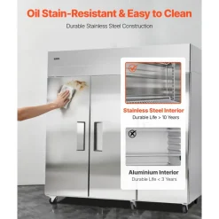 VEVOR Commercial Reach-In Refrigerator 72