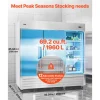 VEVOR Commercial Reach-In Refrigerator 85" W, 69 Cu.Ft Stainless Steel Upright Refrigerator with Three Doors, Auto-Defrost, 12 Adjustable Shelves, 32 to 50℉ Temp Control, ETL Certified
