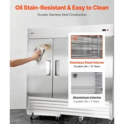 VEVOR Commercial Reach-In Refrigerator 85