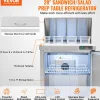VEVOR 28" Commercial Refrigerator Sandwich & Salad Prep Table, 7.4 Cu. Ft Stainless Steel Refrigerated Food Prep Station with 12 Pans, Cut Board, Frost Free Refrigerator with Lock for Restaurant