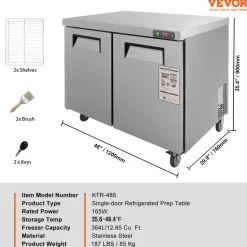 VEVOR Commercial Refrigerator, 48