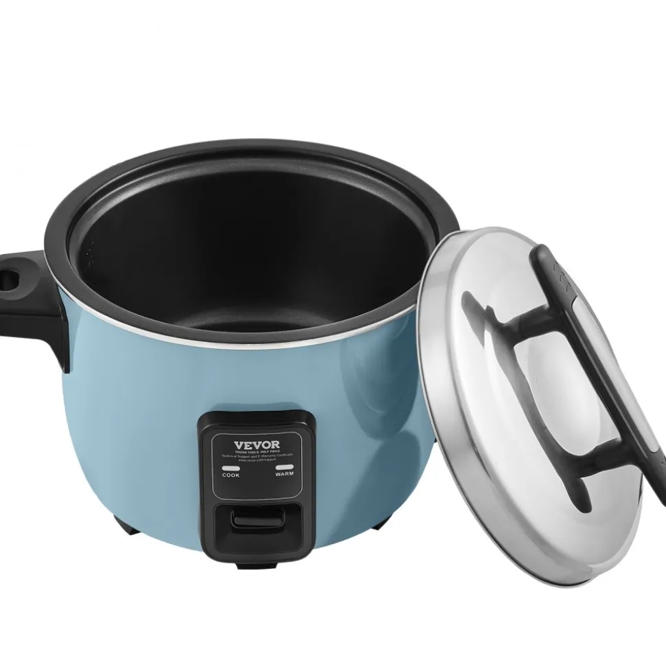 VEVOR Commercial Rice Cooker, 50-Cup Rice Cooker, 10.57 Qt / 10 Liter Large Rice Cooker and Warmer with Nonstick Inner Pot, Fast Cooking and 24-Hour Keep Warm, with Rice Cup and Paddle, for Restaurant