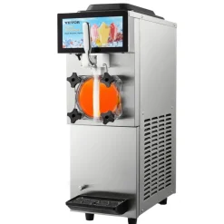 VEVOR Commercial Slushy Machine, 12L / 3.17 Gal Single Tank, Cool and Freeze Modes, Stainless Steel Margarita Smoothie Frozen Drink Maker, Slushie Machine for Party Cafes Restaurants Bars Home