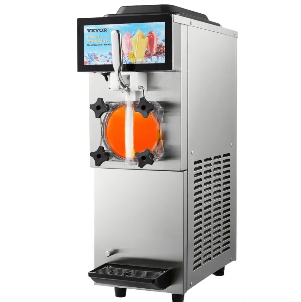 VEVOR Commercial Slushy Machine, 12L / 3.17 Gal Single Tank, Cool and Freeze Modes, Stainless Steel Margarita Smoothie Frozen Drink Maker, Slushie Machine for Party Cafes Restaurants Bars Home