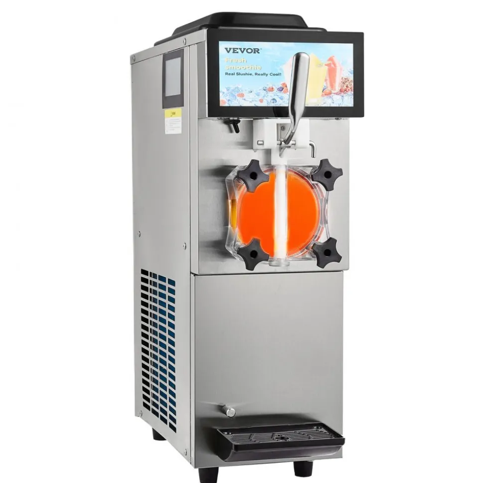 VEVOR Commercial Slushy Machine, 12L / 3.17 Gal Single Tank, Cool and Freeze Modes, Stainless Steel Margarita Smoothie Frozen Drink Maker, Slushie Machine for Party Cafes Restaurants Bars Home