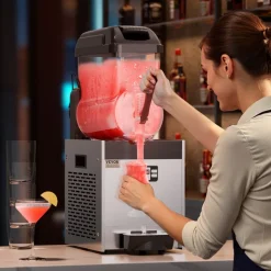 VEVOR Commercial Slushy Machine, 12L Single Tank Frozen Drink Machine, 48 Cups Stainless Steel Margarita Smoothie Frozen Drink Maker, Slushie Maker for Home Party Restaurants Cafe Bars
