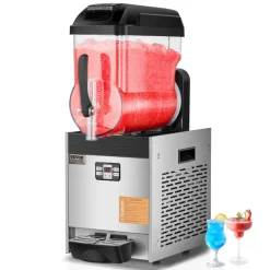 VEVOR Commercial Slushy Machine, 12L Single Tank Frozen Drink Machine, 48 Cups Stainless Steel Margarita Smoothie Frozen Drink Maker, Slushie Maker for Home Party Restaurants Cafe Bars