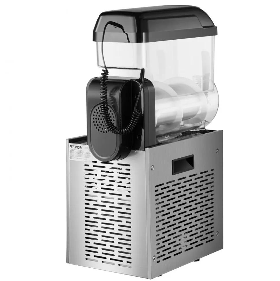 VEVOR Commercial Slushy Machine, 12L Single Tank Frozen Drink Machine, 48 Cups Stainless Steel Margarita Smoothie Frozen Drink Maker, Slushie Maker for Home Party Restaurants Cafe Bars