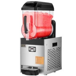 VEVOR Commercial Slushy Machine, 12L Single Tank Frozen Drink Machine, 48 Cups Stainless Steel Margarita Smoothie Frozen Drink Maker, Slushie Maker for Home Party Restaurants Cafe Bars