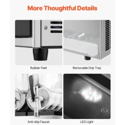 VEVOR Commercial Slushy Machine, 12Lx3 Triple Tank Frozen Drink Machine, 144 Cups Stainless Steel Margarita Smoothie Frozen Drink Maker, Slushie Maker for Home Party Restaurants Cafe Bars