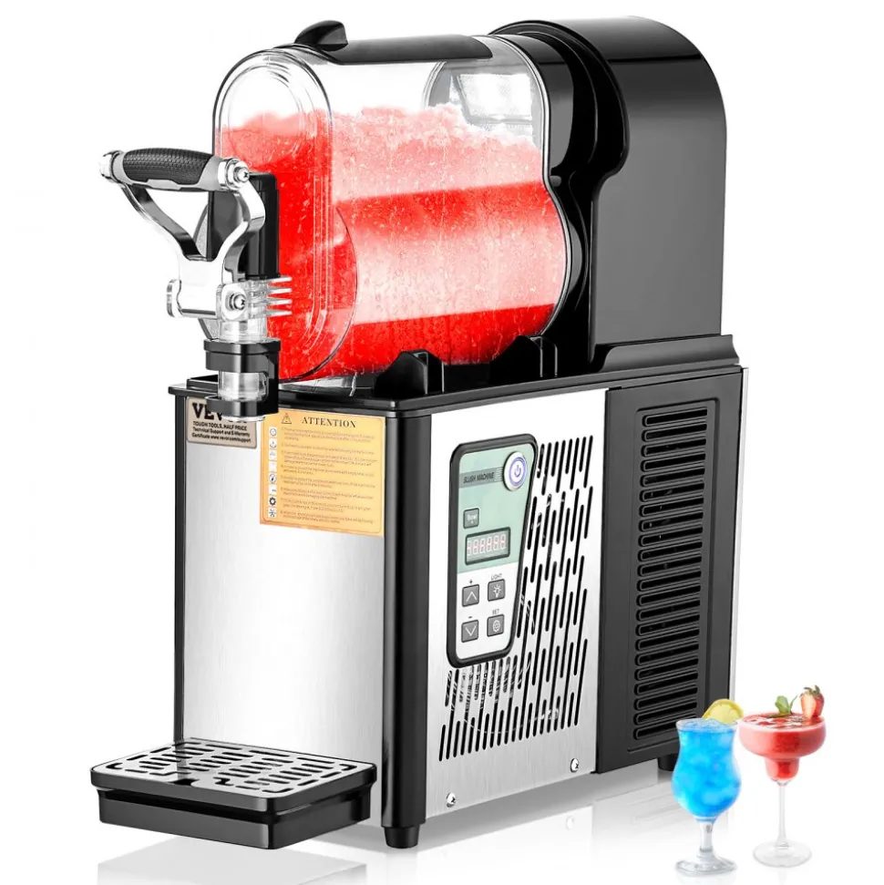 VEVOR Commercial Slushy Machine, 3L Single Tank Frozen Drink Machine, 12 Cups Stainless Steel Margarita Smoothie Frozen Drink Maker, Slushie Maker for Home Party Restaurants Cafe Bars