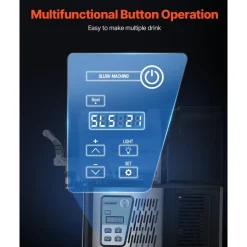 VEVOR Commercial Slushy Machine, 3L Single Tank Frozen Drink Machine, 12 Cups Stainless Steel Margarita Smoothie Frozen Drink Maker, Slushie Maker for Home Party Restaurants Cafe Bars