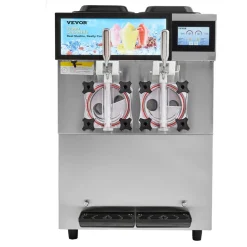 VEVOR Commercial Slushy Machine, 2 x 12L / 3.17 Gal Double Tanks, Cool and Freeze Modes, Stainless Steel Margarita Smoothie Frozen Drink Maker, Slushie Machine for Party Cafes Restaurants Bars Home