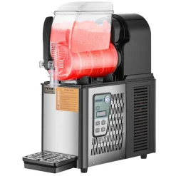 VEVOR Commercial Slushy Machine, 4L Single Tank Frozen Drink Machine, 16 Cups Stainless Steel Margarita Smoothie Frozen Drink Maker, Slushie Maker for Home Party Restaurants Cafe Bars