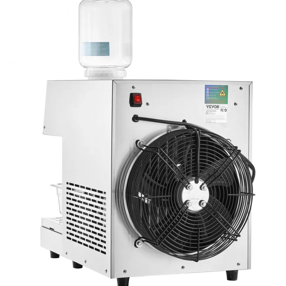 VEVOR Commercial Snowflake Ice Machine, 573LBS/24H Snowflake Ice Maker, Stainless Steel Ice Shaver Machine, Electric Snow Cone Maker, Air Cooling System for Rapid Heat Dissipation, for Bakery, Cafe