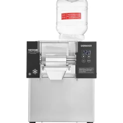VEVOR Commercial Snowflake Ice Machine, 375LBS/24H Snowflake Ice Maker, Stainless Steel Ice Shaver Machine, Electric Snow Cone Maker, Air Cooling System for Rapid Heat Dissipation, for Bakery, Cafe