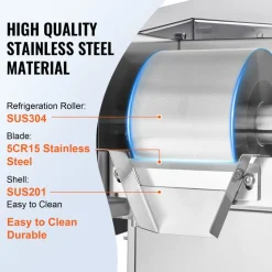 VEVOR Commercial Snowflake Ice Machine, 375LBS/24H Snowflake Ice Maker, Stainless Steel Ice Shaver Machine, Electric Snow Cone Maker, Air Cooling System for Rapid Heat Dissipation, for Bakery, Cafe