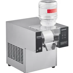VEVOR Commercial Snowflake Ice Machine, 176.4LBS/24H Snowflake Ice Maker, Stainless Steel Ice Shaver Machine, Electric Snow Cone Maker, Air Cooling System for Rapid Heat Dissipation, for Bakery, Cafe