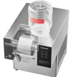 VEVOR Commercial Snowflake Ice Machine, 176.4LBS/24H Snowflake Ice Maker, Stainless Steel Ice Shaver Machine, Electric Snow Cone Maker, Air Cooling System for Rapid Heat Dissipation, for Bakery, Cafe