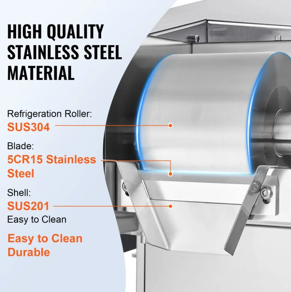 VEVOR Commercial Snowflake Ice Machine, 507LBS/24H Snowflake Ice Maker, Stainless Steel Ice Shaver Machine, Electric Snow Cone Maker, Air Cooling System for Rapid Heat Dissipation, for Bakery, Cafe