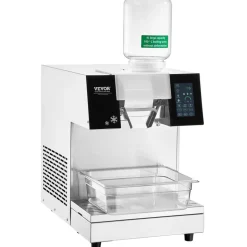 VEVOR Commercial Snowflake Ice Machine, 507LBS/24H Snowflake Ice Maker, Stainless Steel Ice Shaver Machine, Electric Snow Cone Maker, Air Cooling System for Rapid Heat Dissipation, for Bakery, Cafe