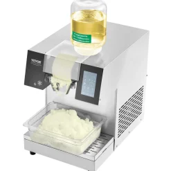 VEVOR Commercial Snowflake Ice Machine, 507LBS/24H Snowflake Ice Maker, Stainless Steel Ice Shaver Machine, Electric Snow Cone Maker, Air Cooling System for Rapid Heat Dissipation, for Bakery, Cafe
