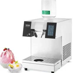 VEVOR Commercial Snowflake Ice Machine, 507LBS/24H Snowflake Ice Maker, Stainless Steel Ice Shaver Machine, Electric Snow Cone Maker, Air Cooling System for Rapid Heat Dissipation, for Bakery, Cafe