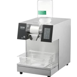 VEVOR Commercial Snowflake Ice Machine, 397LBS/24H Snowflake Ice Maker, Stainless Steel Ice Shaver Machine, Electric Snow Cone Maker, Air Cooling System for Rapid Heat Dissipation, for Bakery, Cafe