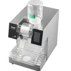 VEVOR Commercial Snowflake Ice Machine, 397LBS/24H Snowflake Ice Maker, Stainless Steel Ice Shaver Machine, Electric Snow Cone Maker, Air Cooling System for Rapid Heat Dissipation, for Bakery, Cafe