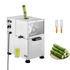 VEVOR Commercial Sugar Cane Juicer, 110LBS/H High Output Sugarcane Juicer Machine with 3 Stainless Steel Rollers, 2.4