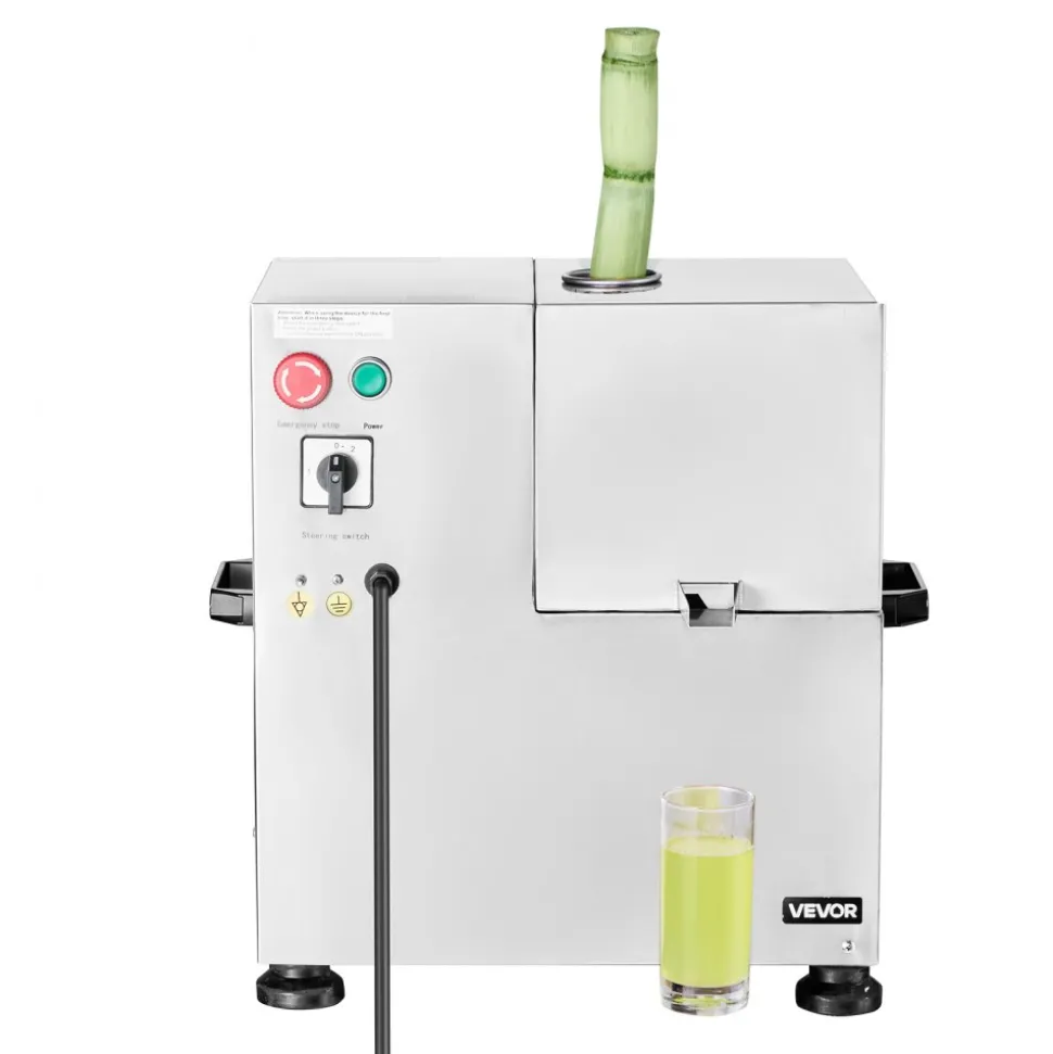 VEVOR Commercial Sugar Cane Juicer, 110LBS/H High Output Sugarcane Juicer Machine with 3 Stainless Steel Rollers, 2.4" Large Inlet, Manual Sugar Cane Press Juice Extractor Squeezer for Home/Commercial