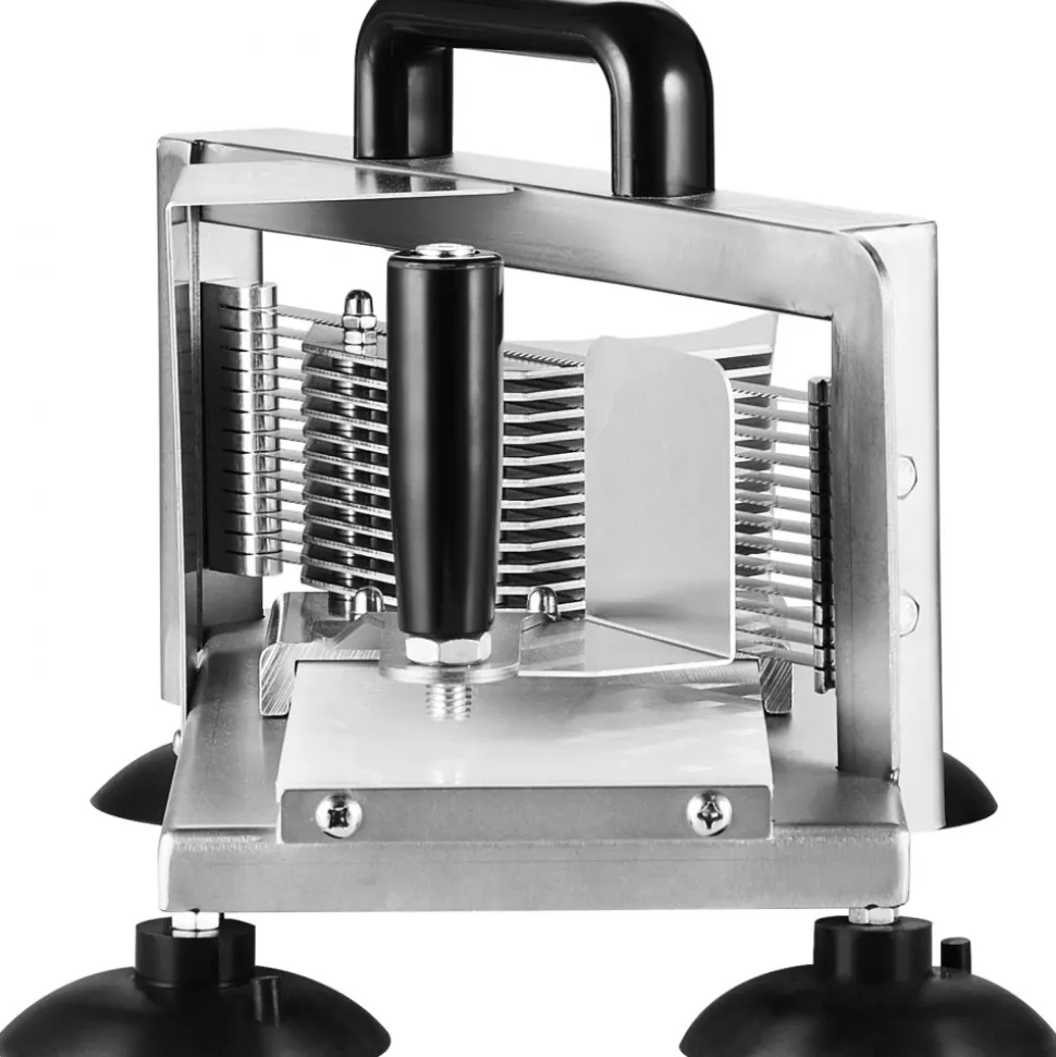 VEVOR Commercial Tomato Slicer, 1/4"+3/8"+3/16" Tomato Cutter Slicer, Stainless Steel Heavy Duty Tomato Slicer Machine, Manual Tomato Slicer with Non-slip Feet, Cutting Tomatoes, Cucumbers, Bananas