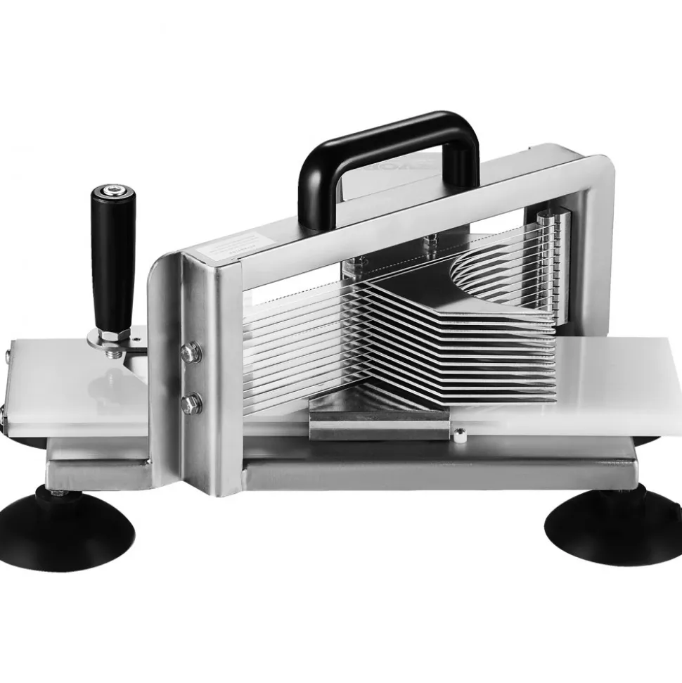 VEVOR Commercial Tomato Slicer, 1/4"+3/8"+3/16" Tomato Cutter Slicer, Stainless Steel Heavy Duty Tomato Slicer Machine, Manual Tomato Slicer with Non-slip Feet, Cutting Tomatoes, Cucumbers, Bananas