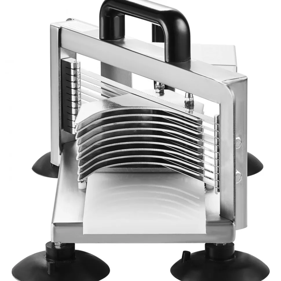 VEVOR Commercial Tomato Slicer, 1/4 inch Tomato Cutter Slicer, Stainless Steel Heavy Duty Tomato Slicer Machine, Manual Tomato Slicer with Non-slip Feet, for Cutting Tomatoes, Cucumbers, Bananas