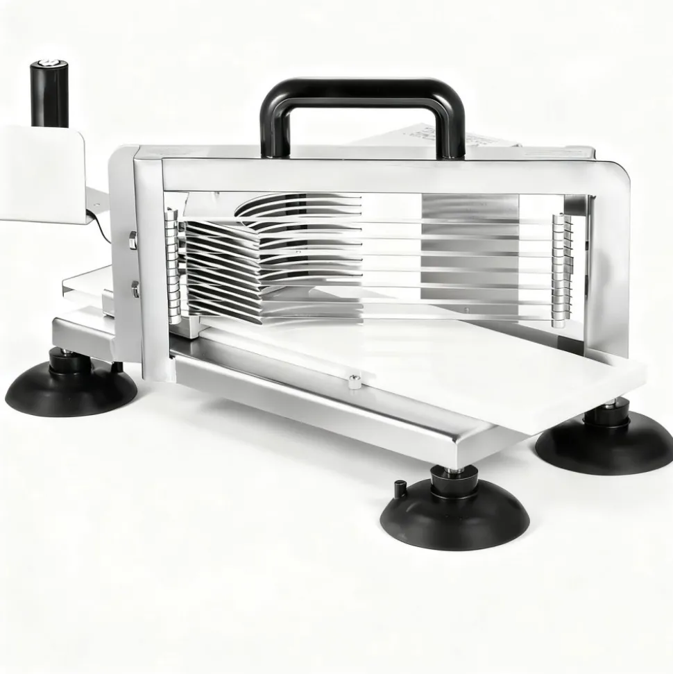 VEVOR Commercial Tomato Slicer, 3/8 inch Tomato Cutter Slicer, Stainless Steel Heavy Duty Tomato Slicer Machine, Manual Tomato Slicer with Non-slip Feet, for Cutting Tomatoes, Cucumbers, Bananas
