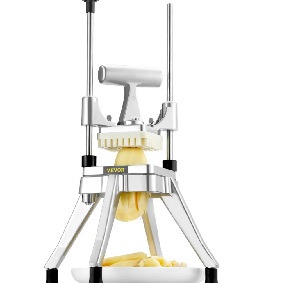 VEVOR Commercial Vegetable Fruit Chopper 1/4" Blade Heavy Duty Professional Food Dicer Kattex French Fry Cutter Onion Slicer Stainless Steel for Tomato Peppers Potato Mushroom