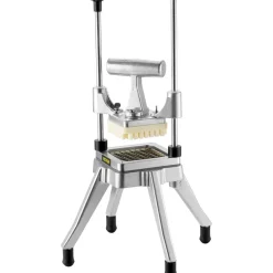 VEVOR Commercial Vegetable Fruit Chopper, Stainless Steel French Fry Cutter with 4 Blades 1/4" 3/8" 1/2", 6-wedge Slicer, Chopper Dicer with Tray, Heavy Duty Cutter for Potato Tomato Onion Mushroom