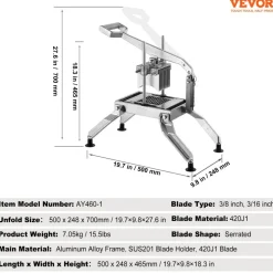 VEVOR Commercial Vegetable Slicer, 3/8