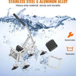 VEVOR Commercial Vegetable Slicer, 1/2 inch Fruit Slicer, Stainless Steel and Aluminum Alloy Vegetable Cutter Slicer Machine, Manual Slicer with Non-slip Feet, for Radishes, Onions, Potatoes, Lemons