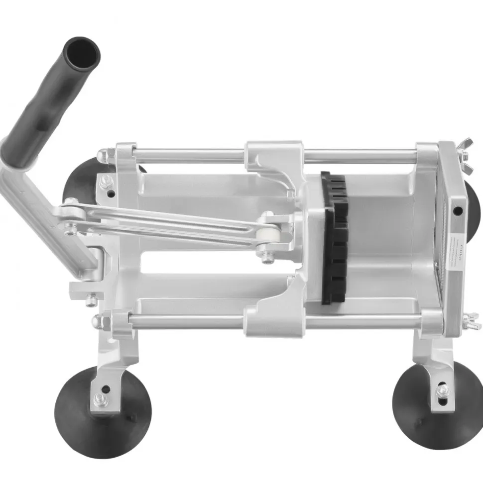 VEVOR Commercial Vegetable Slicer, 1/4"+3/8"+1/2" Fruit Slicer, Stainless Steel and Aluminum Alloy Vegetable Cutter Slicer Machine, Manual Slicer with Non-slip Feet, for Radishes, Onions, Potatoes