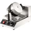VEVOR Commercial Waffle Maker, 1 Piece per Batch, 1300W Round Waffle Iron, Non-Stick Waffle Baker Machine with 122-572℉ / 50-300℃ Temp Range Teflon-Coated Baking Pans Stainless Steel Body, 120V
