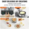 VEVOR Commercial Waffle Maker, 1230W Round Waffle Baker Machine, Non-Stick Stainless Steel Belgian Waffle Iron with Temperature and Time Control, Handle, for Restaurant Bakery Snack Bar Family