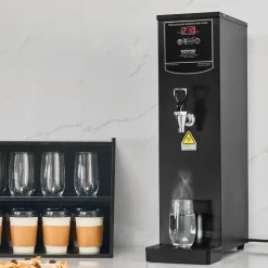 VEVOR Commercial Water Boiler, Electric Hot Water Dispenser with 316 Stainless Steel Heating Tube, 1500W Step-by-step Fast Heating 50L per Hour Hot Water Boiler, for Coffee Tea Restaurant Office